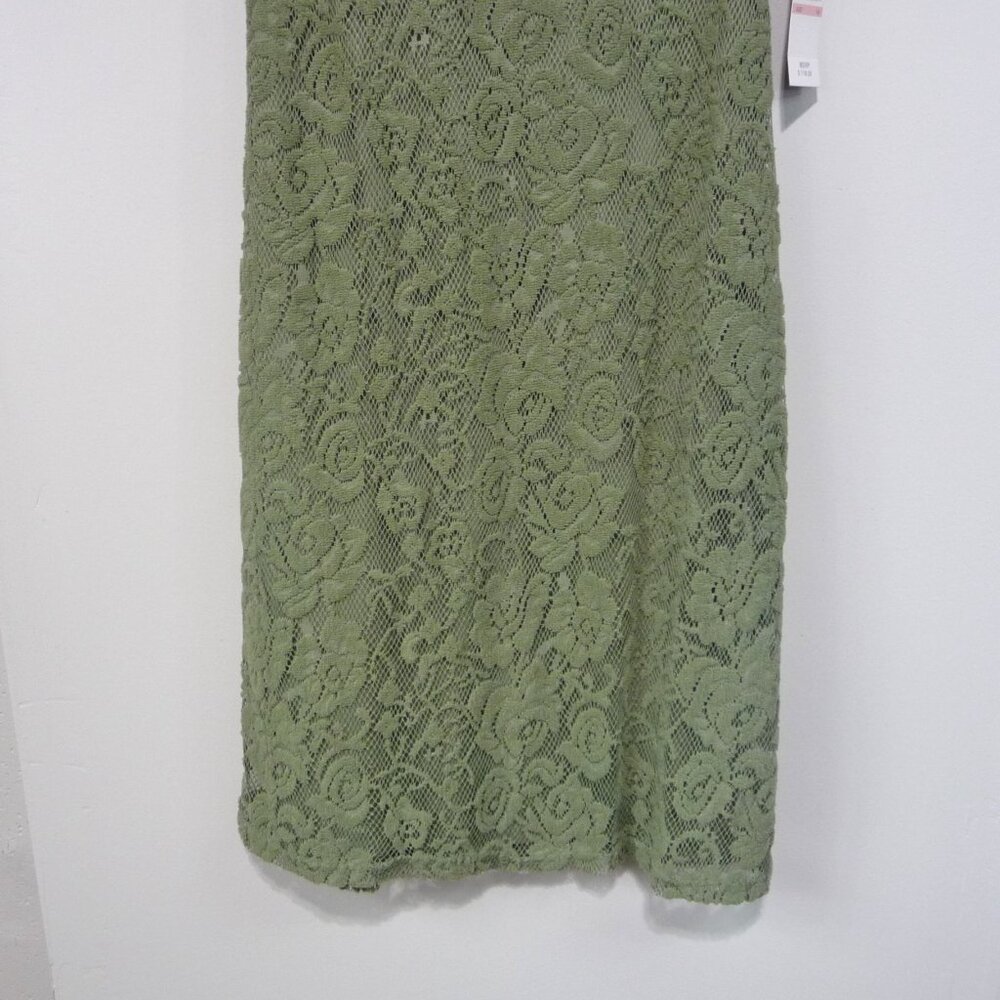 NWT SHARAGANO DRESS SIZE 10 GREEN LACE - Picture 7 of 11